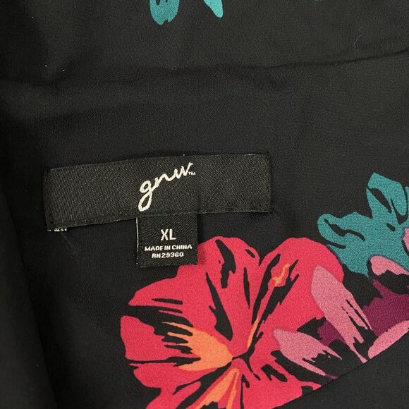 GNW Blazer Womens XL Floral Chiffon Jacket Work Office Casual Church Shawl Lapel - Picture 13 of 15